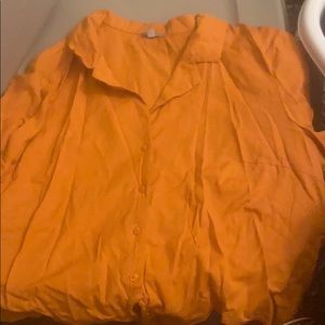 Orange shirt button down
